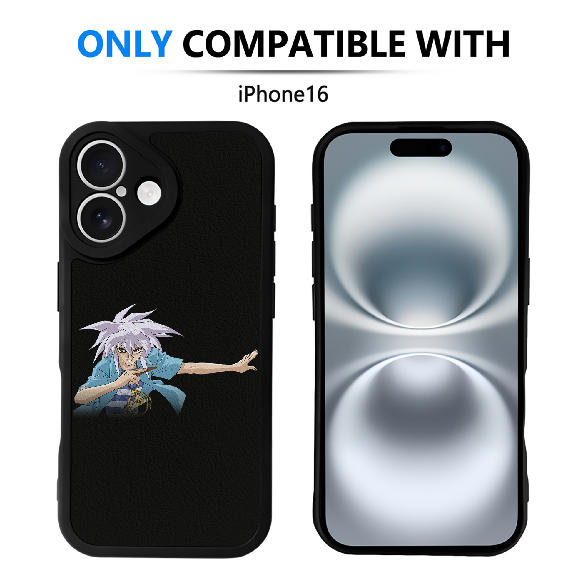 遊☆戯☆王 Yu-Gi-Oh! 【iPhone 16シリーズ対応】シリコンスマホケース（レザー調） 材質：シリコン